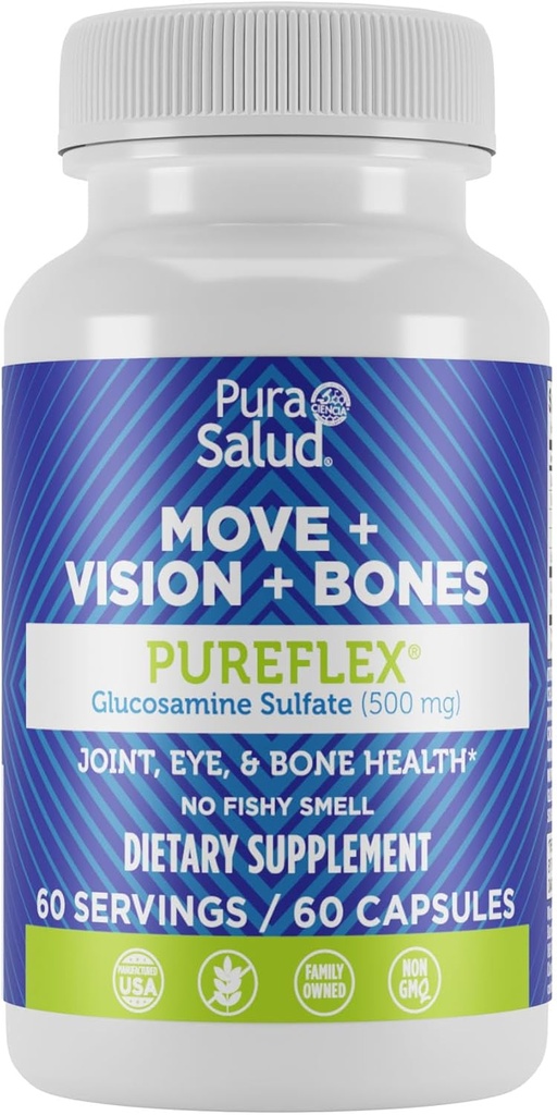 Basic Brands Pura Salud Pureflex Glukozamina Siarczan 500mg, 60 sztuk (opakowanie po 1)