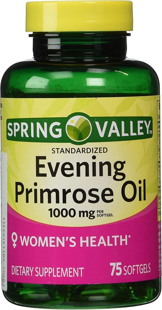 Wieczór Primrose Oil Women 's Health Supplement Softgels, 1000 mg, 75 Count