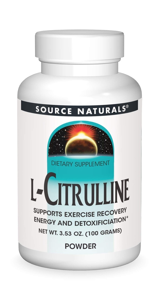 Źródło Naturals L- Citrulline Proszek, Wspomaga Odzyskiwanie Ćwiczeń, Energia i Detoksykacji - 100g