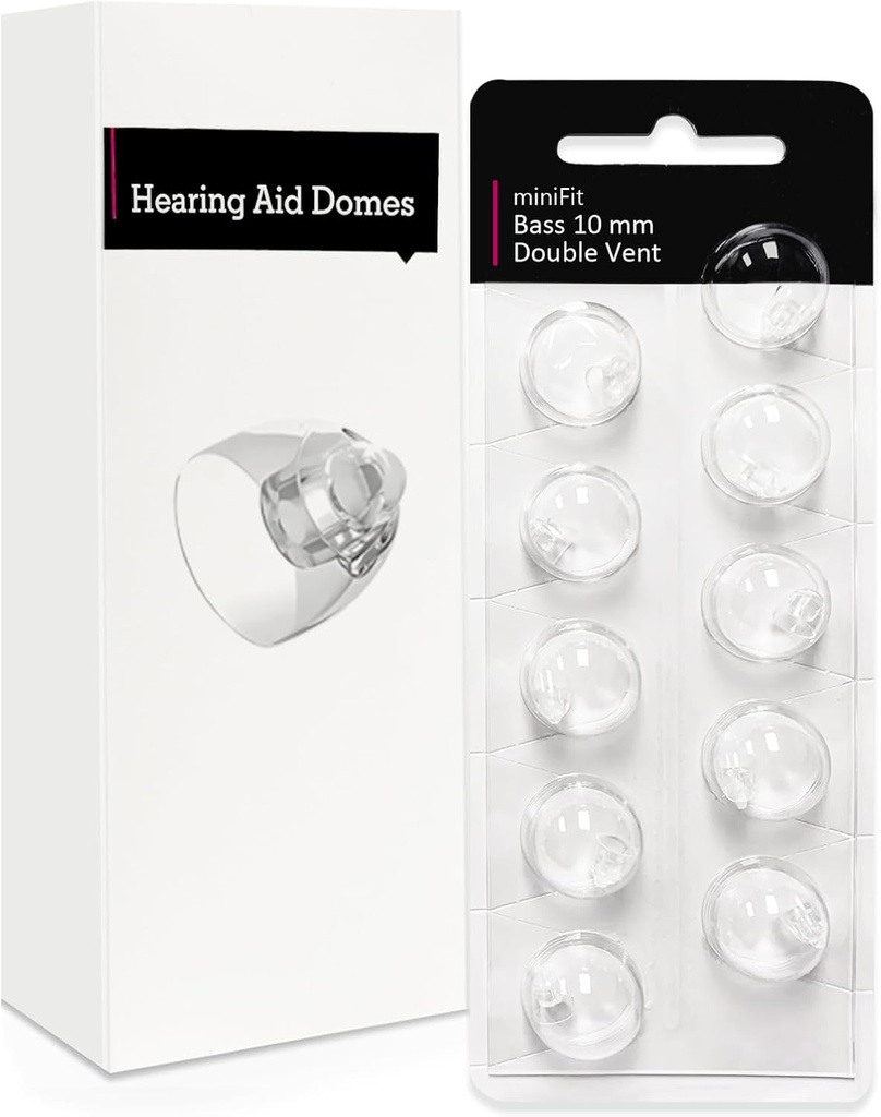 Podwójny wentylator 10mm - Kopuły do pomocy słuchu dla Oticon Minifit, Oticon Hearing Aid Supplies, Wymiana części Akcesoria Universal Oticon Domes do aparatów do czyszczenia słuchu (10 szt.)