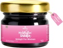 Nature 's Vibe Pure Shilajit dla kobiet - Energia, Siła, Hormon Równowaga dla kobiet, Złoty stopień A Shilajit Resin z Ashoka, Shatavari & Chastberry - 85 + Minerały - 60 Podawanie