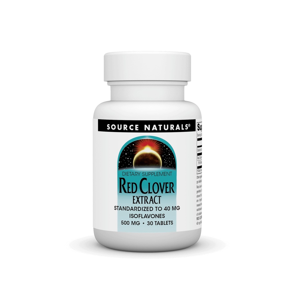 Źródło Naturals Red Clover Extract, 500 Mg Tablet, 30 Count