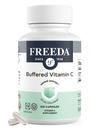 FREEDA Buforowana witamina C 500mg - Askorbinian wapnia nieacydyczny - Wsparcie immunologiczne i przeciwutleniacz - Kosher, Delikatnie na żołądku - 100 Kapsułki