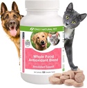 Tylko naturalny Pet Whole Food Przeciwutleniacz Zielona herbata & Berry Przeciwutleniacz Suplement witaminy dla psów, do wsparcia zdrowego systemu immunologicznego, Walka wolna Radykalne uszkodzenia - 60 Soft Chews