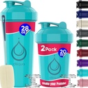 2 PACK, 28 oz & 20 okr. Butelki shaker z mocną whiskey drutu do mieszanek proteinowych 124; Butelka do shakera ciekłego 124; Butelka BPA- Free & Dishwayer Safe 124; Butelka shaker do shake