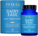 FRISKA Dairy Ease Adresat 124; Enzymy i suplement do probiotyki Adresat 124; Promotes Better Diseasure Agestive 124; Natural Lactose Intolerantion Relief & Support Ageration 124; 30 Kapsułki