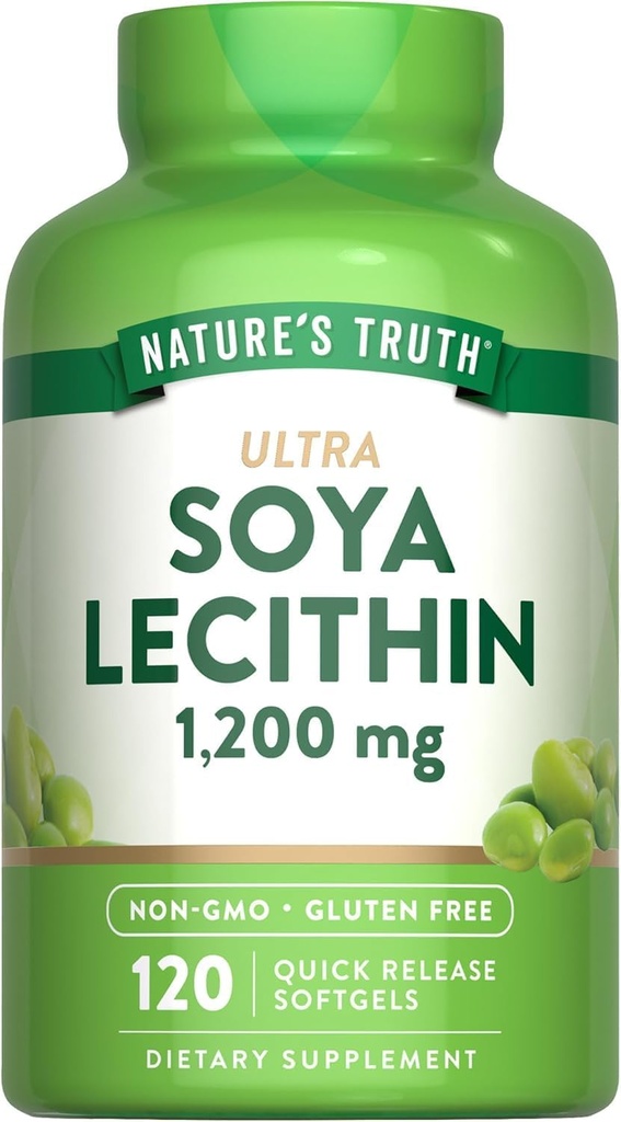 Nature 's Truth Ultra SOYA Lecithina 1200 mg, 120 Count (Opakowanie po 1)