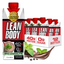 Labrada Lean Body Ready- to- Drink miętowy Czekoladowy Shake Protein, 40g Protein, Serwatka Mieszanka, 0 Cukier, Gluten Free, 22 Witaminy i Minerały, (Recyklible Carton & Lid - Pack of 12) LABRADA