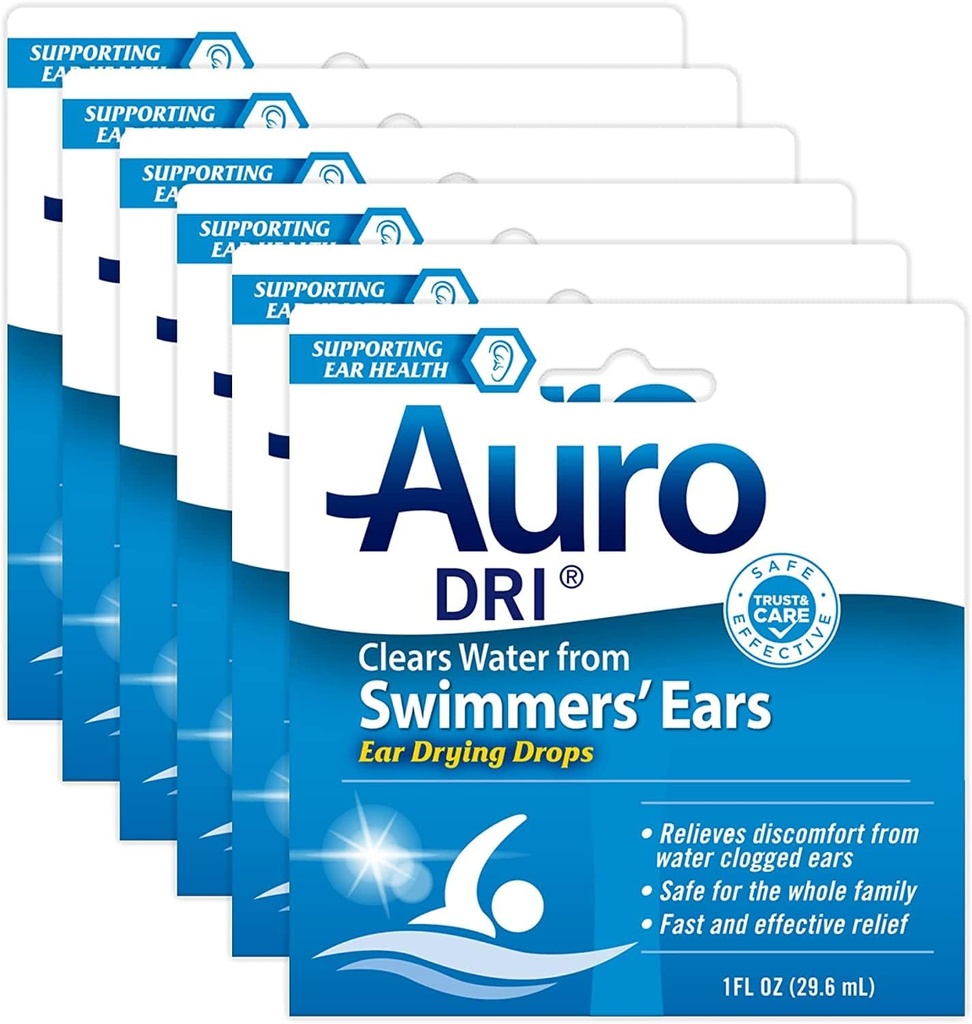 Auro- Dri Ear Water- Suszarnia Pomoc 1 fl oz (Ilość 6)