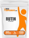 BulkSupplements.com Rutin Powder - z Sophora Japonica, Rutin Supplement, Rutin 500mg - Przeciwutleniacze Źródło, Soy Free, 500mg na Serving, 1 kg (2,2 kg) (opakowanie po 1)