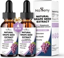 Ekstrakt z nasion winorośli Dropy płynne Standaryzowane do 95% Polyphenols- 300 mg Nasiona winogron Maksymalna wytrzymałość Standaryzowana nalewka, Wysoka Absorpcja Płynne Vitis Vinifera Ekstrakt Dropy -Non-GMO (2 butelki)
