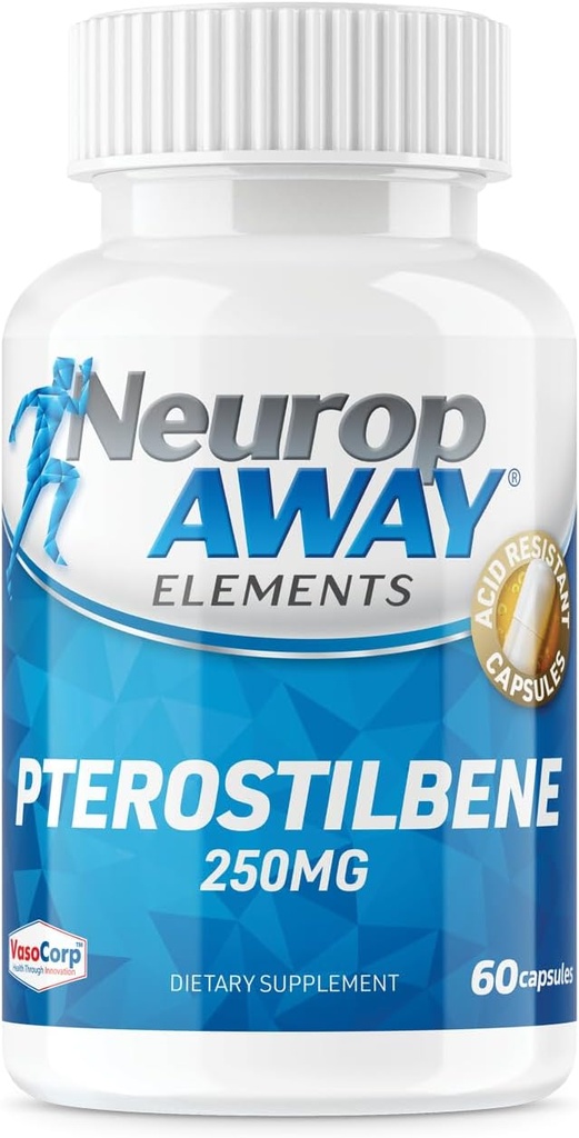 NeuropAway Elements Pterostilbene (60 250 mg Acid Resistant Kapsułki na butelkę)