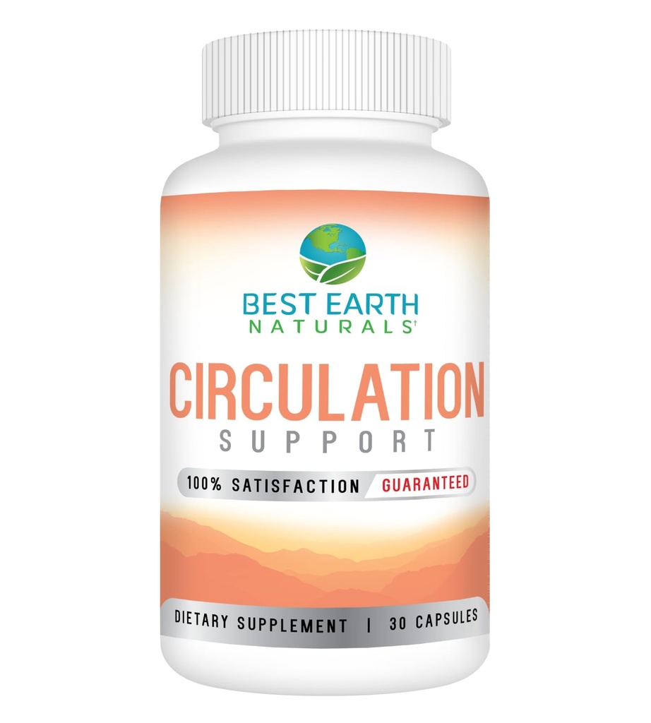 Najlepsze ziemskie naturals Circulation Supplement - Zbalansowana formuła optymalnego wsparcia cyrkulacyjnego - 30 Kapsułek (30- Day Supply)