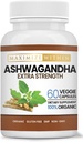 Ashwagandha Root Extra Siła - 60 Kapsułki wegetariańskie - Wspiera stres, nastroje i zdrowie immunologiczne - Przygotowany do zwiększonej absorpcji - Nie-GMO Herbal suplement