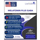 Live To Shine Melatonin Patches for Sleep - Plus GABA to Calm Busy Brains Fast - Perfect Combo for Men and Wolne uwalnianie - 30 Pats - USA Made