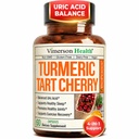 Kurkumina kurkumina suplement 10: 1 Tart Cherry Extract & Selery Seed Extract - Naturalna równowaga kwasu moczowego, Joint Health & Sleep Aid - Kurkumina kurkumina kurkumina z Black Pepper. 60 Tart Cherry kapsułki