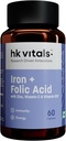 Research Driven Innovations Iron + Folic Acid with Zinc, Vitamin C & Vitamin B12 Supplement (60 Capsules) | Supports Blood Building | Immunity and Energy