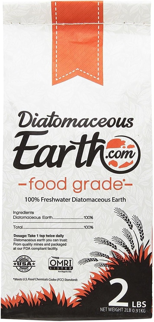 DiatomaceousEarth 2 Lbs Food Grade - 100% Organic All Natural Diamatous Powder - Diametaceous dla ludzi jest bezpieczne wokół dzieci - Zawiera darmowe Scoop