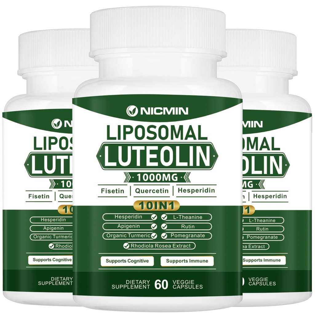 1000MG Luteolina liposomalna, Maksymalna absorpcja, Potliwy suplement Luteolin 180 Kapsułki