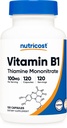 Nutricost Witamina B1 (Tiamina) 100mg, 120 Kapsułki - Gluten Free i Non-GMO
