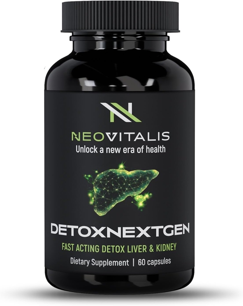 DetoxNextGen Advanced Fast- Acting Detox Liver & Nerki Suplement wsparcia z mlekiem Thistle & Dandelion Root - Promotes Natural Cleansing & Toxin Usuwanie Suplement diety 124; 60 Kapsułki