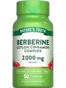 Berberyna prawdy natury z Ceylon Cynamon Complex 124; 2000 mg 124; 50 Kapsułek wegańskich 124; Wegan, Non-GMO i Gluten suplement wolny