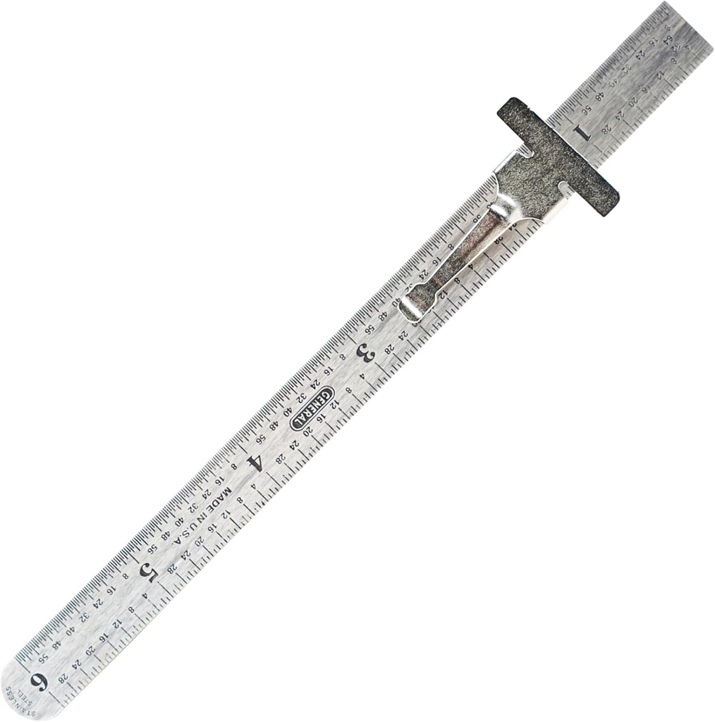 Narzędzia ogólne 300 / 1 6- Inch Flex Precision Stainless Steel Ruler, Chrome