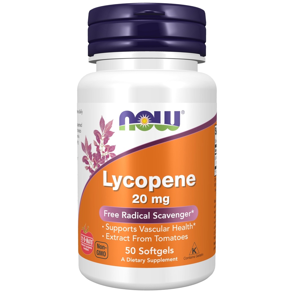 Teraz suplementy, Likopen 20 mg z naturalnym ekstraktem z pomidorów, Darmowe Radical Scavenger *, 50 Softgels