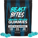 BEAST BITES - Kreatyna Infused Gummies - 5g Creapure Creature Monhydrate Per Serving - NSF Certified for Sport - 30 Służenia