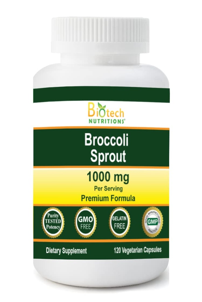 Brokuły Sprout 1000 mg Podawanie 120 Kapsułek roślinnych