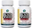 Niesamowite Herbs Whole Spectrum Black Seed Original Plain, Kapsułki wegetariańskie - Gluten Free, Nie GMO, Cold Pressed Nigella Sativa Aid in Digestive Health - 100 Count, 475mg (2- Pack)