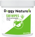 Oczyszczalnia Uszy psa z Aloe i Eucalyptus (100 hrabiego) - Otic Cleanser for Dogs (Made in U.S.A) (100ct Wipes z Aloe & Eucalyptus)