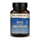 Dr Mercola Zinc Plus Selenium - Suplement Mineral Blend - dla immunologicznego, Mózg i Wspomaganie układu oddechowego - Zawiera glicynian cynku Chelate & Copper - GMO- Free & Gluten- Free - 90 Kapsułki (90 Servings)