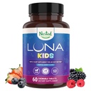 LUNA Dzieci 124; # 1 Tabletki pomocy sennej dla dzieci 4 + i wrażliwych dorosłych 124; Naturalne składniki odżywcze 124; 60 x Pigułki do żucia 124; Delikatne, Suplement ziołowy z rumianku, Melatonina, Walerian & Lemon Balm