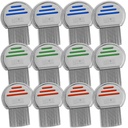 Lice Comb - (Pack of 12) Leczenie wszy głowy, która jest indywidualnie pakowane profesjonalnej louse stali nierdzewnej i Nit Combs Usuwa jaja z okrągłych wskazówek dla Comfort