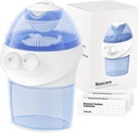 opove Nasal Irrigation System, Sinus Rinse Kit with 1 Nose Cleaner & 15 Salt Packets, Self-Cleaning & Automatic Waste Collection, Rechargeable Sinus Rinse Bottle for Relieving Nasal Discomfort