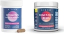 BiOHM Probiotyki kobiet 30B CFU & 210 oz Esential Digestive Red Powder Bundle, Kompleksowe Gut & Vaginal Health Support, Bogate w przeciwutleniacze, Enzymy, Witaminy