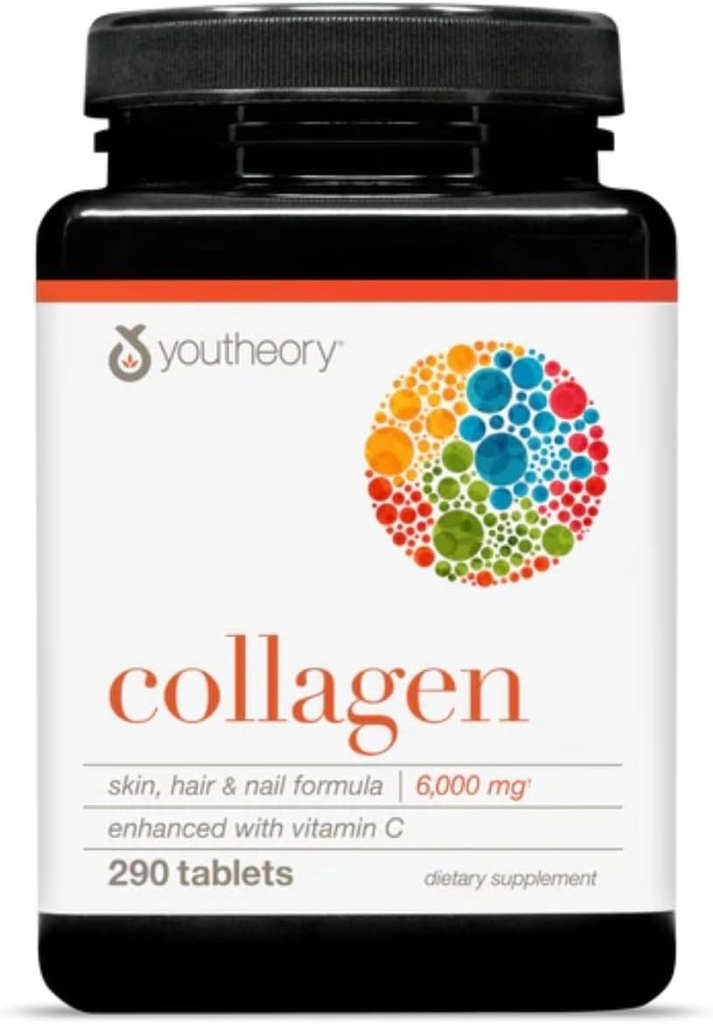 YouseTheory Collagen, w / Witamina C - 290 Tabletki - Opakowanie po 1