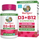MaryRuth Organics Sugar Free Between 124; 2 Miesiące Dostawy 124; Witamina D & B12 Suplementy witaminowe dla dorosłych i dzieci 124; Zdrowie kości 124; Wsparcie immunologiczne 124; Wegan 124; Non-GMO Between 124; 60 Służenie