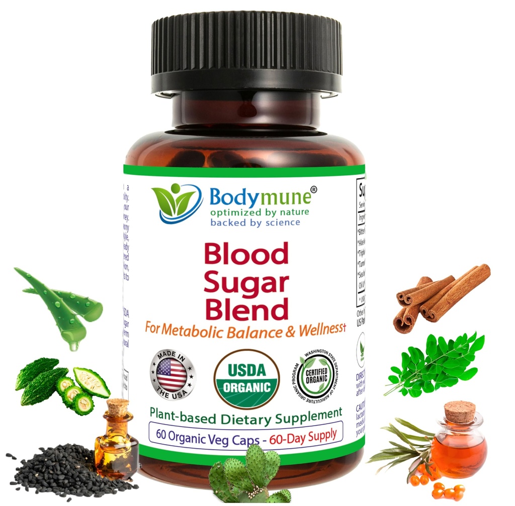USDA Organiczny Mieszanka Cukru 124; Wspiera zdrowe Metabolizm * 124; z Bitter Melon, Moringa, Aloe Vera, Nopal, Ekstrakty Papaya & More 124; 60- Day Supply 124; Vegan & Non-GMO British 124; USA- Made