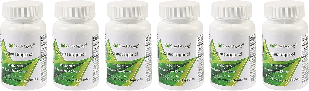Crackaging Super- Absorpcja Cykloastragenol 98% Anti-Aging & Telomerase activator Supplements (5mg 180 kapsułki)