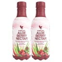 Forever Living - Aloe Berry Nectar - 90,7% Pure Aloe Vera Gel z żurawinami i jabłkami - Brak środków konserwujących - 1L (opakowanie 2)