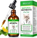Antybiotyki dla kotów, Premium Cat Antybiotyki Suplementy, Naturalne Antybiotyki dla kotów, Suplementy dla zwierząt, Kot Antybiotyki Wspomaga immunologiczne i koty Ulgi alergiczne, Koty Multiwitaminy - 2 Fl Oz / 60ML