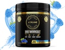 Pre Workout Proszek Błękitny Mieszanka Malina Wydajność - Energia z kofeiny, L- Cytrulina, Beta Alaline, Himalajski Pink Salt - Bez sztucznych barwników (30 Służenia)