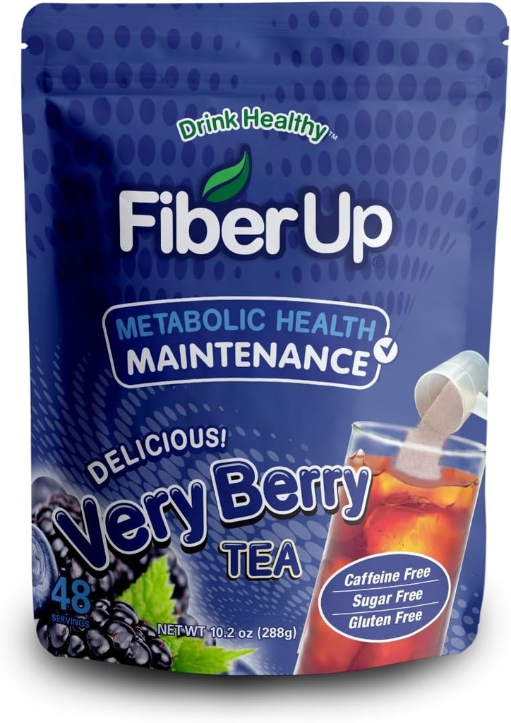 Pyszne, Prebiotyczne Rozpuszczalny Suplement Fiber, Bardzo Herbata Berry, 48 Sług.