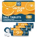 Venture Pal Chewable Electrolyte Tablets, 80 Count Fast- Display Sugar- Free Stick Salt Tablets - Pakiet Variety for Rapid Hydration, Outdoor Running, Turystyka piesza, Sport 124; Keto & Vegan Friendly