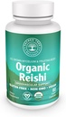 Organiczny Grzyb Reishi Kapsułki - 1000 mg Moc - Stress Relief, Heart Health & Immunitet - Non-GMO, Wegan, 60 Hrabia (30 Sług)