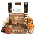 7 Mushroom Mocha - Organic Adaptogenetic Mushroom Powder - Włączając Turcja Ogon & Lwy Mane - Energizes & Promotes Mental Clarity * - Wegan, Gluten Free, No Added Sugar - 20 Servings - 120g