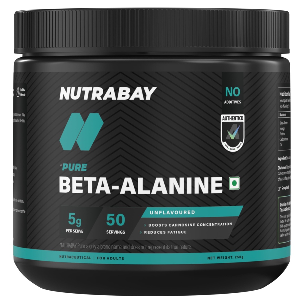 Nutrabay Pure 100% Beta Alanina - niearomatyzowane, 250g