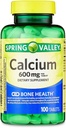Spring Valley - Wapń 600 mg (Opakowanie po 2) 200 Tabletki powlekane ogółem